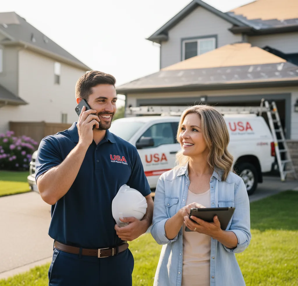USA Roof Repair Experts customer support in Barre